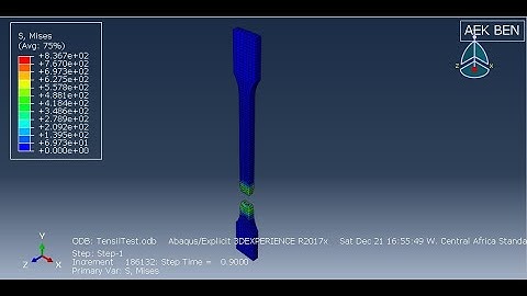 tensile test using abaqus #1: failure of sample tensile test using ductile damage (element deletion)