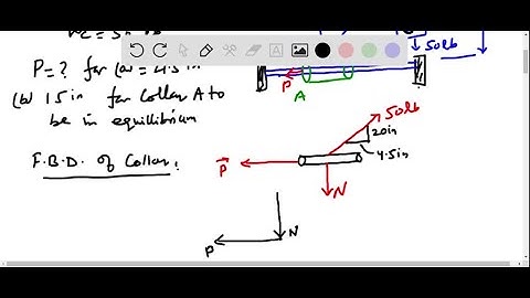 2.63 Collar A is connected as shown to a 50-lb load and can slide on a frictionless horizontal rod.…