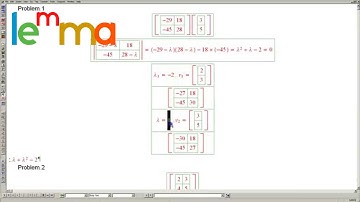 Linear Algebra 16d: Eigenvalues and Eigenvectors - A 2x2 Example