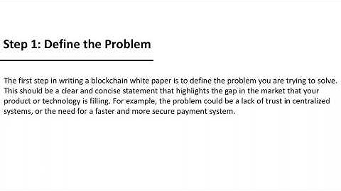 Writing a Blockchain White Paper A Guide