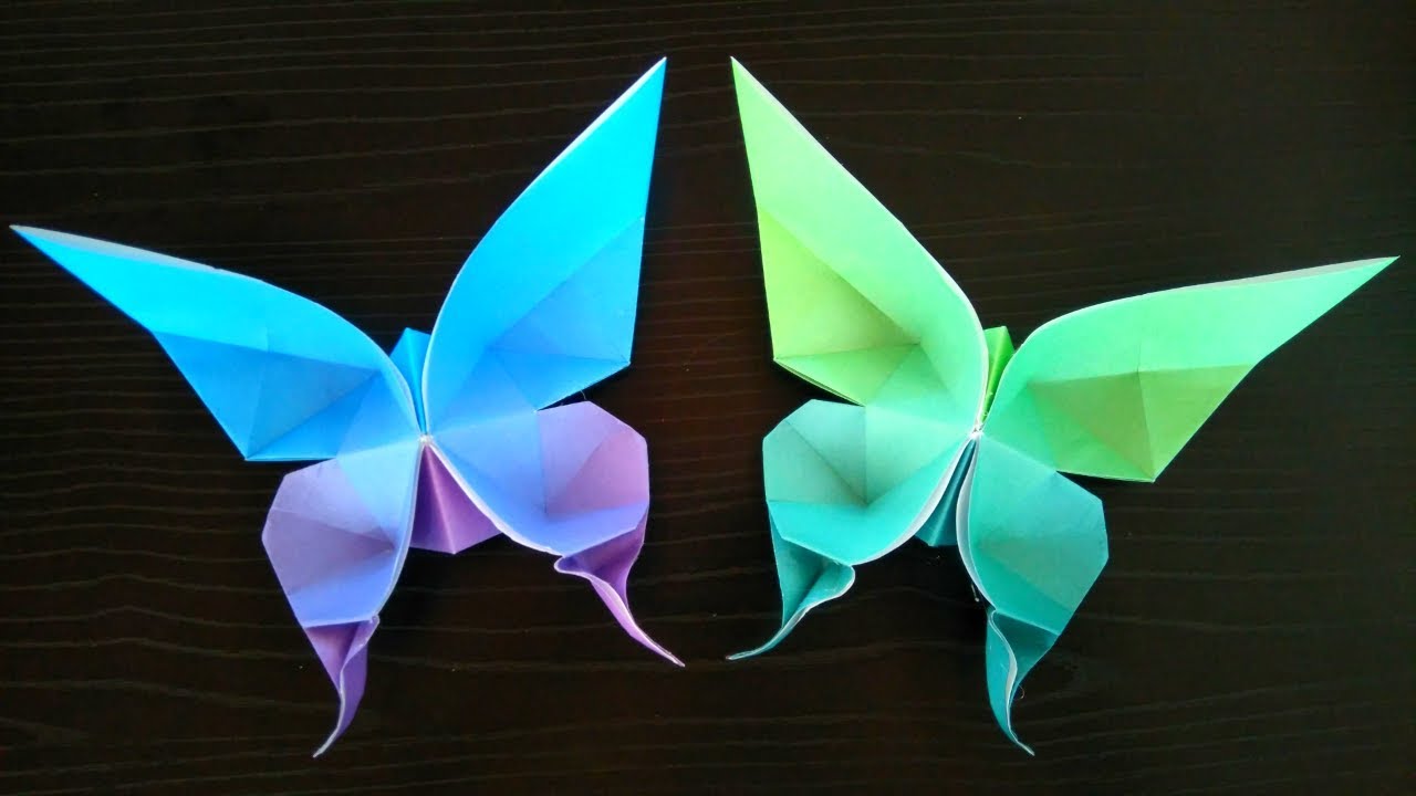 How to make Origami paper butterflies, Easy craft