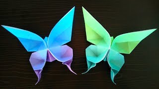 Easy Paper Butterfly Origami - Cute \& Easy Butterfly. Origami Butterfly