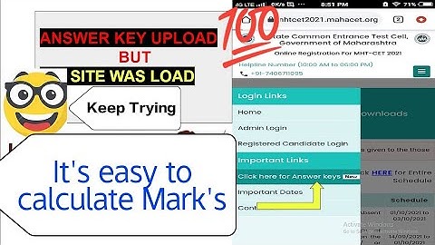 MHT-CET 2021 answer key update || Official site updated now  💯 #mhtcet2021 #update