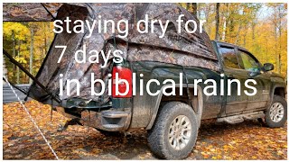 Napier Sports  Camo Truck tent 57 series. Review biblical rains stayed dry 7 days.