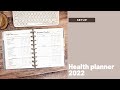 Health planner setup 2022 | Printed inserts | Happy Planner