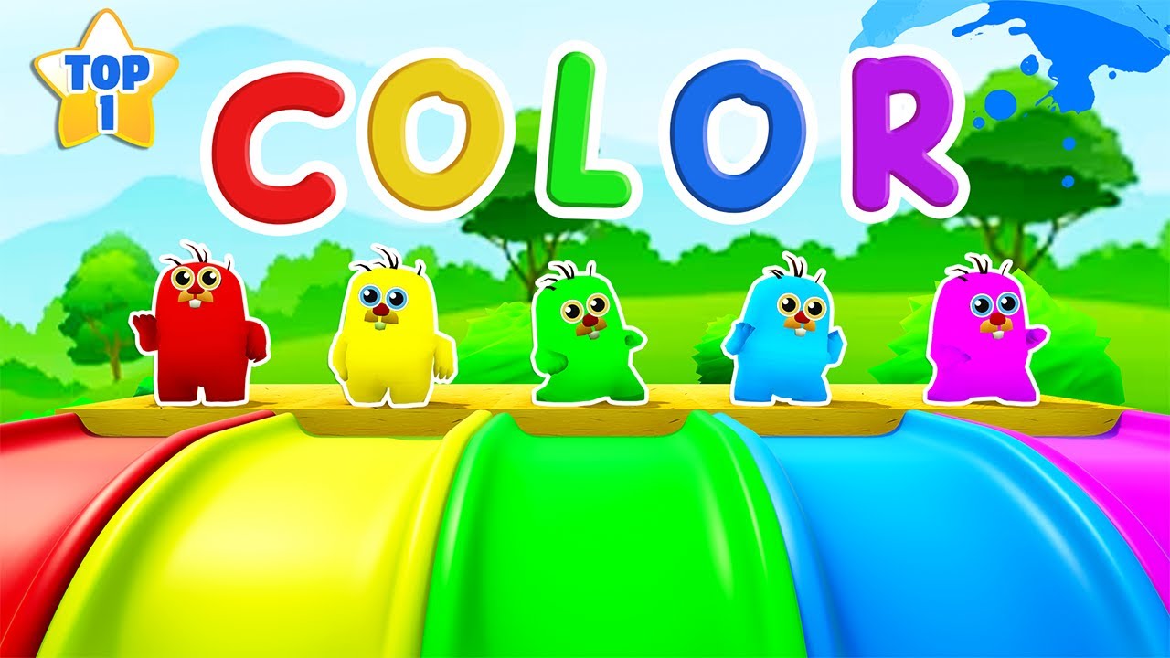 Learn Colors with Slide! 🎨🛝| Fun Educational Video For KIDS - YouTube