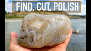 Finding the PERFECT Montana Agate to Cut and Polish | Yellowstone River Rockhounding