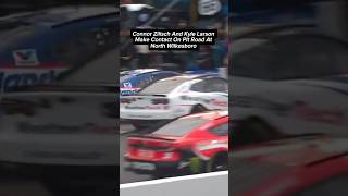 Connor Zilisch And Kyle Larson Make Contact On Pit Road At North Wilkesboro