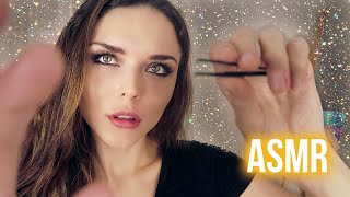 ASMR // EYEBROW PLUCKING + TRIMMING WITH WHISPERING [relaxing personal attention] 