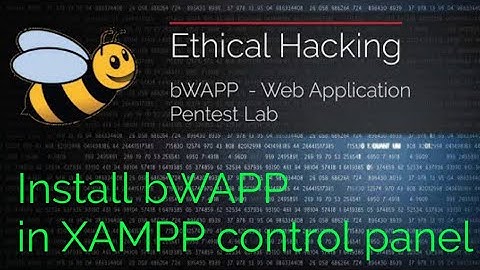 how to install bwapp in xampp.