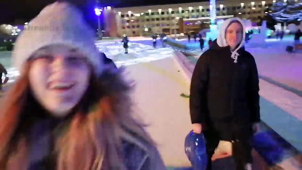 Новогодние гуляния в Магнитогорске, катания на горке (01.01.20) - YouTube