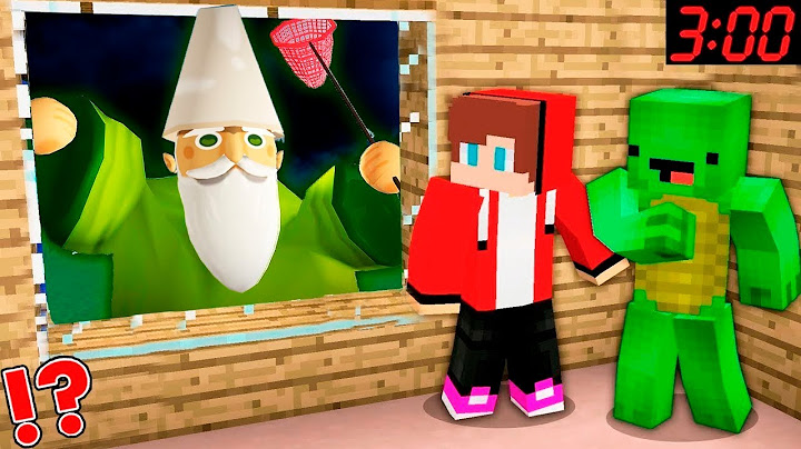 JJ and Mikey HIDE from GREEN WIZARD GNOME in Minecraft Maizen Security House