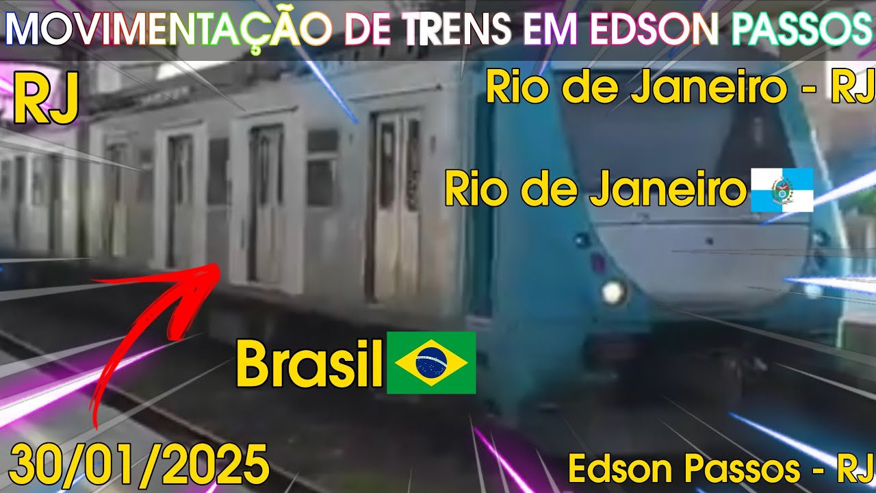 MOVIMENTAÇÃO DE TRENS DA SUPERVIA EM EDSON PASSOS RIO DE JANEIRO - RJ ...