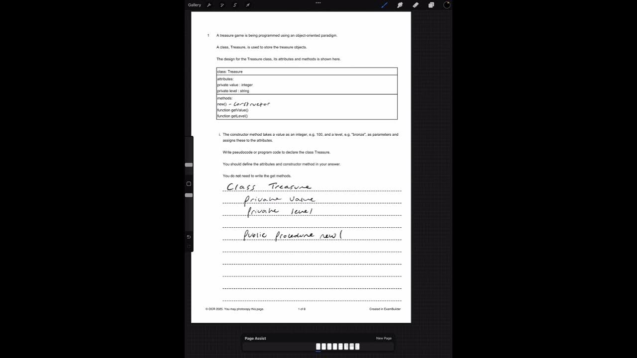 Object Oriented Programming Pseudocode - A-Level Computer Science ...