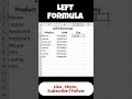 Make work easier use =LEFT in excel.
