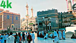 Makkah Haram, Kabah Saudi Arabia. Islamic Prayer Al Kabah, Beauty of Makkah, Haj Video 4K.