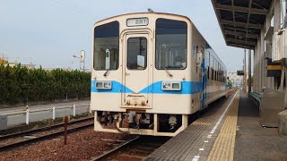 水島臨海鉄道MRT300形普通倉敷市行き三菱自工前駅入線 Mizushima Rinkai Railway Class MRT300 Local ent Mitsubishijikomae Sta