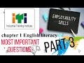 English literacy most important questions #employabilityskills #iti2ndyear #part3