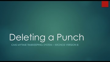 Deleting a Punch