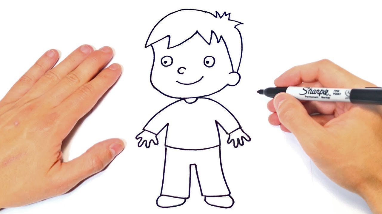 How To Draw A Child Or Boy Step By Step | Boy Child Drawing Lesson - Youtube