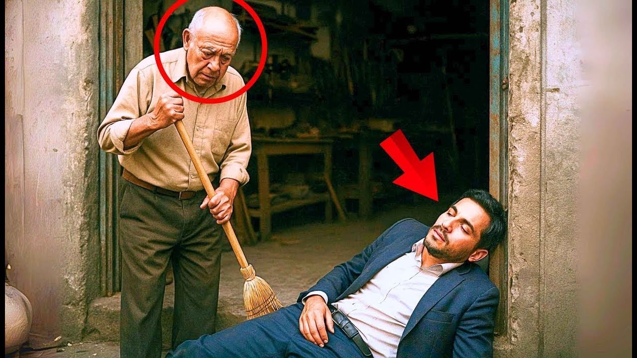 Un anciano que barría el taller salvó la vida del hombre — y descubrió quién era en realidad