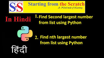 Find second largest number from the list using python Find nth largest number from list using python