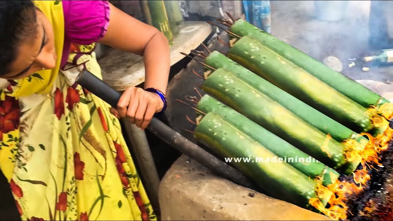 Bamboo Chicken Biryani Making | Primitive Cooking Skills | Street Foods | STREET FOOD