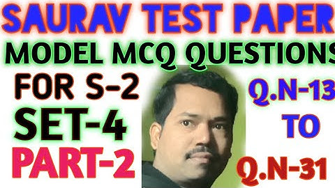 Model Sample MATH MCQ ||SAURAV TEST PAPER ||SET-4 ||PART-2 ||Q.N-13 TO Q.N-31 ||For S-2 ||