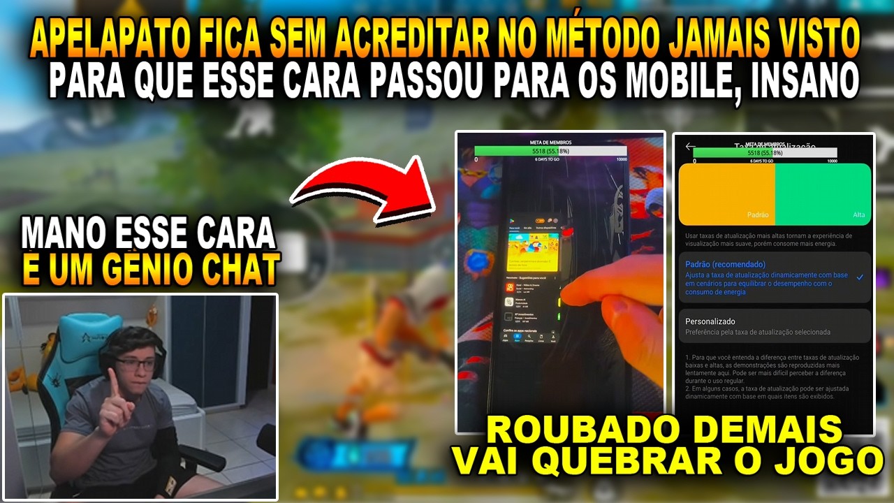 APELAPATO FICA SEM ACREDITAR NO MÉTODO JAMAIS VISTO PARA QUE ESSE CARA PASSOU PARA OS MOBILE, INSANO