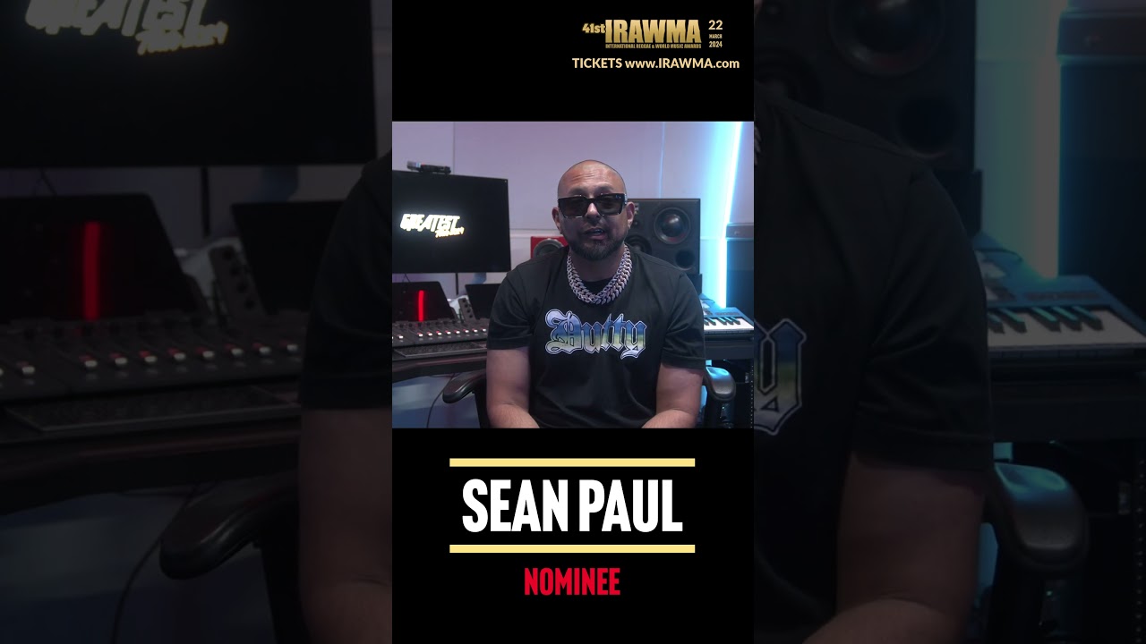 41st IRAWMA Nominee Sean Paul Expresses Gratitude for his nomination