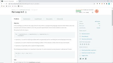 For loop in C | Hackerrank solution in C