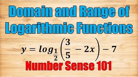 Domain and Range of Logarithmic Functions