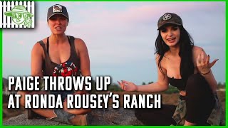 WWE's Paige Throws Up at Ronda Rousey's Ranch | GOAT Walks