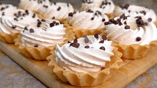 Recipe for DELICIOUS tartlets. TARTLET. Baskets with cream and chocolate. The most delicious cake