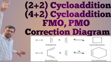 2+2 Cycloaddition and 4+2 Cycloaddition Reactions FMO,PMO and Correlation diagram 