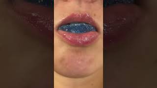  GUMMY BLUE BAGEL - short eating show  Luscious Lips - Mukbang ASMR #shorts #short #asmr #mukbang