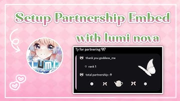 How to setup partnership message using luminous nova | 𝜗𝜚‎﹒Floral 🦋