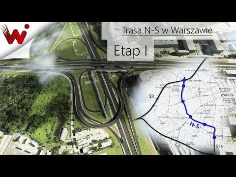 Trasa N-S (Północ-Południe) Warszawa Etap 1 wizualizacja