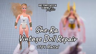 Vintage Motu She-Ra Doll Restoration - Masters Of The Universe Mattel Repair Repaint And Clothes