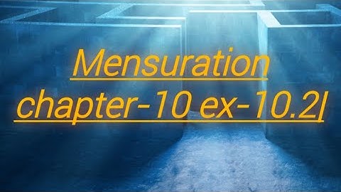 Mensuration chapter-10 ex-10.2|  pc mathematics tutor| class-6