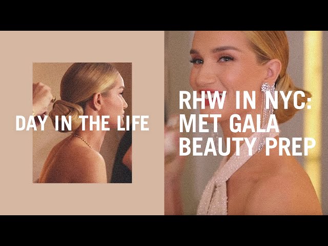 Rosie Huntington-Whiteley gets ready for the Met Gala 2019