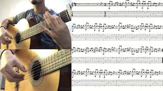 Lama Bada Yatathana Guitar Tabs (Fingerstyle) - لما بدا يتثنى مُوشّح أندلسي عربي