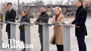 Western leaders visit Kyiv in solidarity with Ukraine on war anniversary