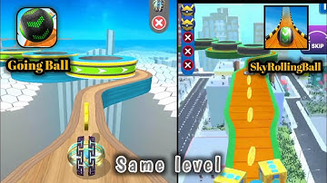 Going Balls vs Sky Rolling Ball - Similar level 139 vs 143 Gameplay (Android, iOS)