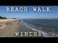 Walking on the Beach During Winter ~Greece~ Relaxing  Video