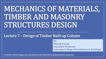 Lecture 7 Part 2 Design of Timber Built up Column