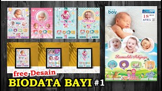 Gratis 6 Desain Biodata Bayi FIle  Coreldraw X4