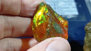 Pedra Opala De Fogo Bruta Saiba Como    Fire Opal