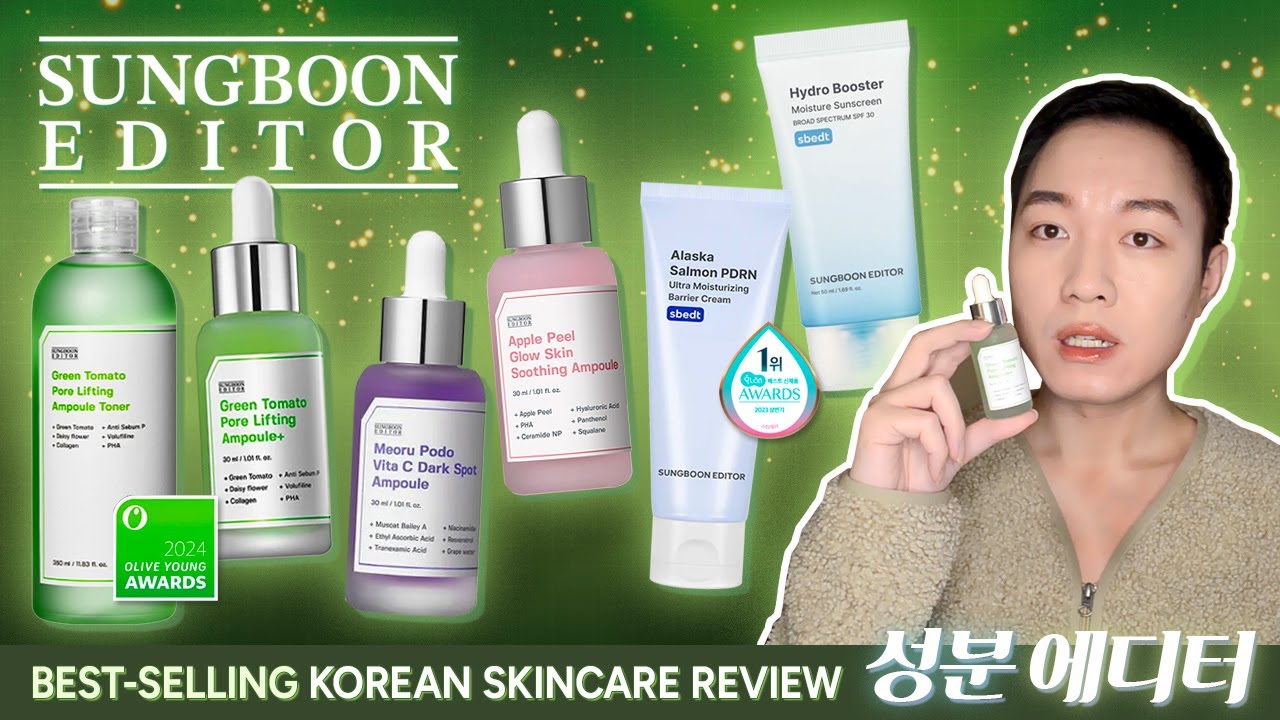 SUNGBOON EDITOR Skincare Review - Green Tomato Pore Lifting Ampoule, Toner & more ๐ฆ oily skin ์ฑ๋ถ์๋ํฐ