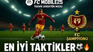 Fc Mobile 25 Teknik Direktör Modu En İyi Taktikler Maç İçinde Test Ettim